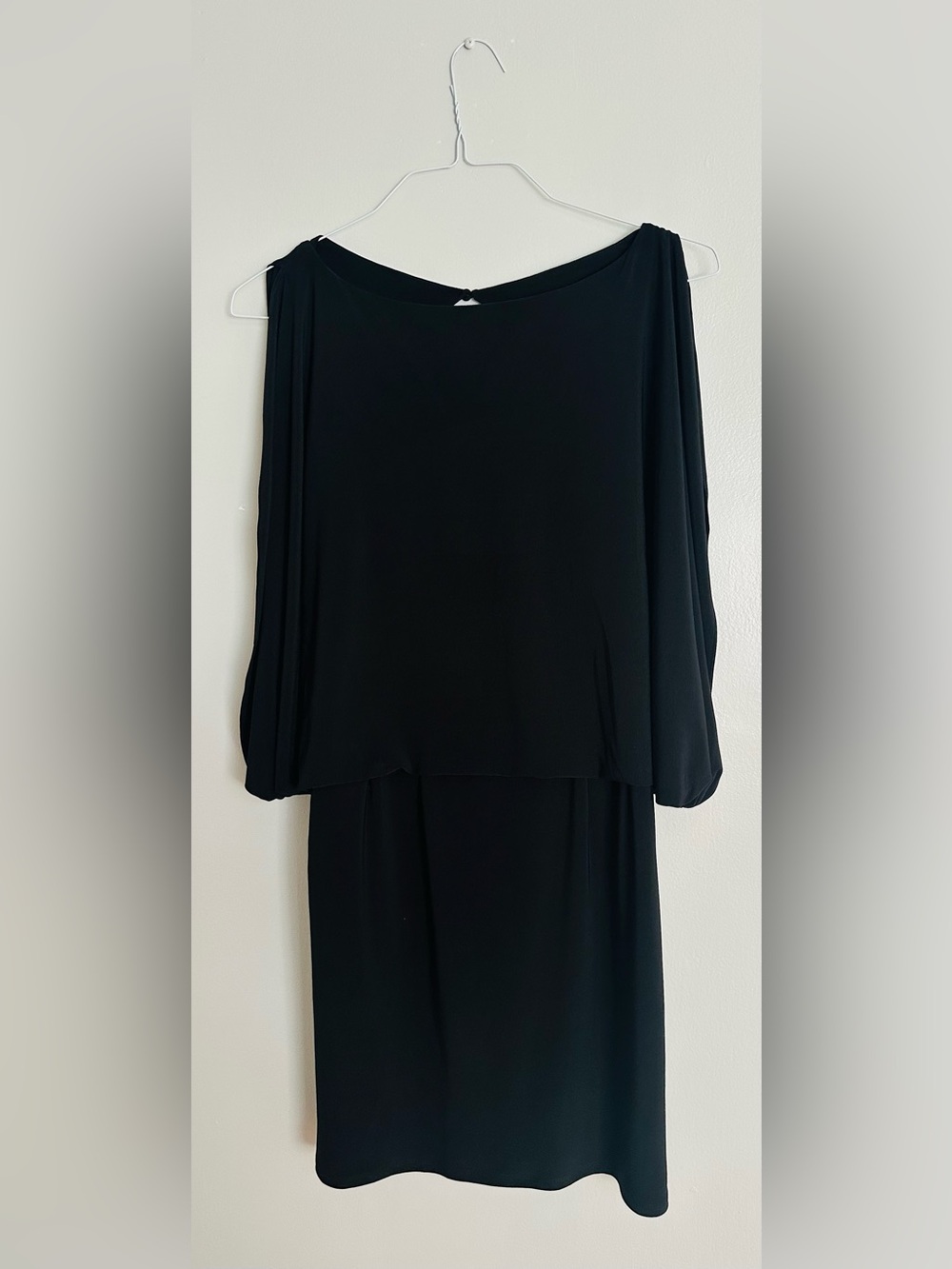 Jessica Simpson Black Cape-Sleeve Mini Dress